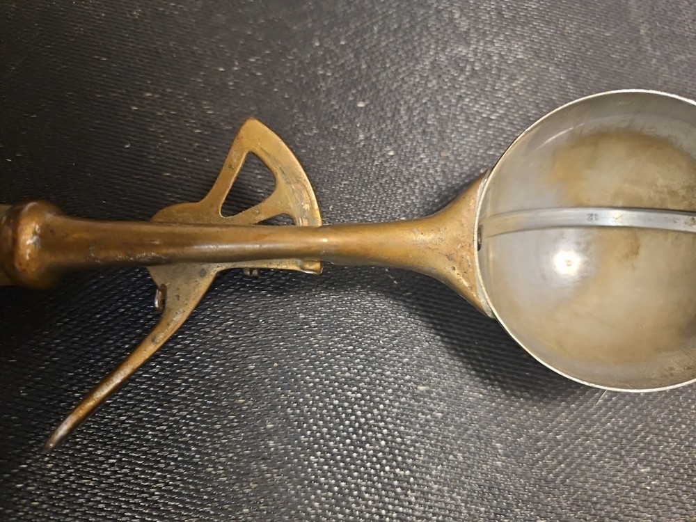 Antique Ice Cream Scooper Wood Handle