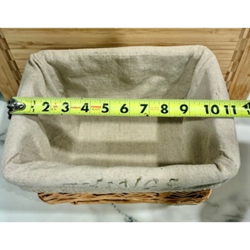 Modern Wicker Storage Basket w/ Washable Liner - Monogrammed Things