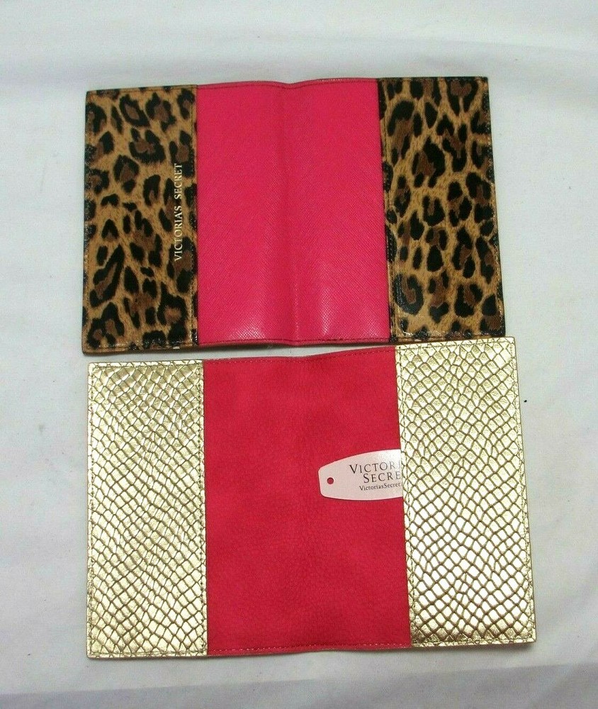 Victoria's Secret Passport Cover NEW w Tags Gold Python Embossed