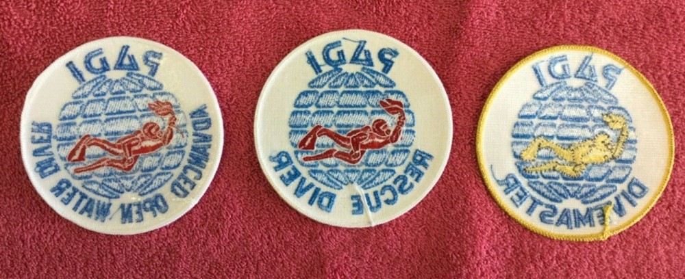 PADI Patches - 3 Total As Pictured -- ADVANCED,RESCUE & DIVEMASTER PATCH