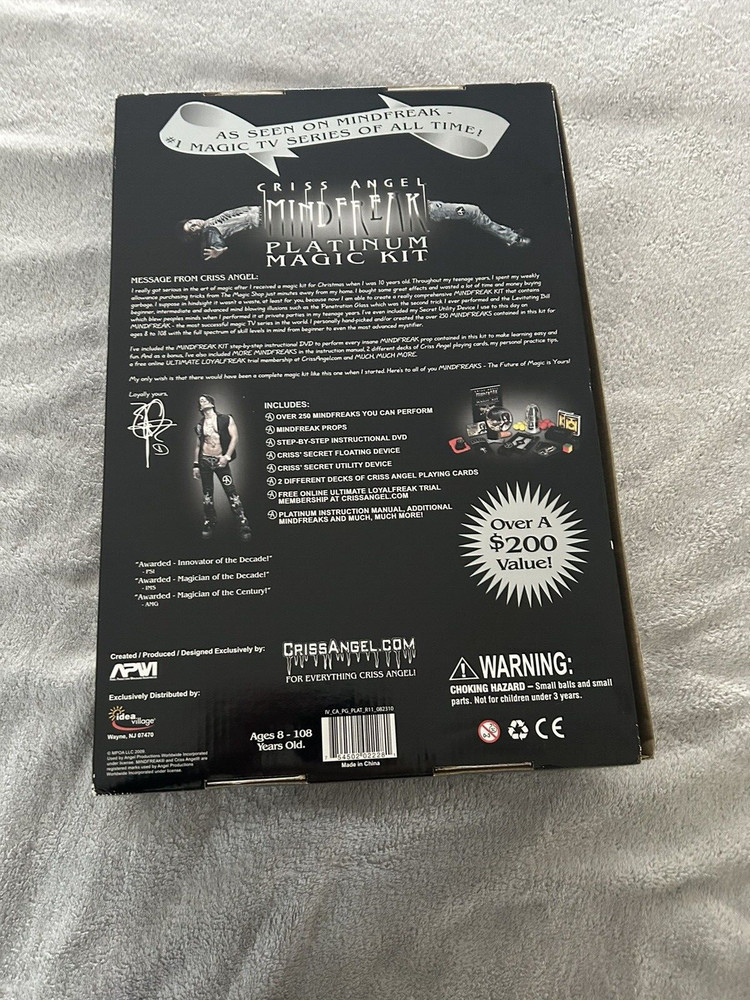 Cross Angle Mindfreak Platinum Magic Kit 250 Magic Tricks New