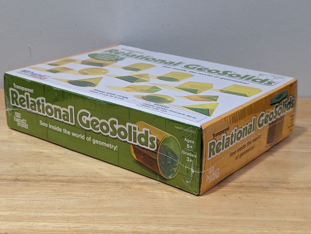 NEW Transparent Relational GeoSolids Geometry Teaching Tool ETA Hand2Mind