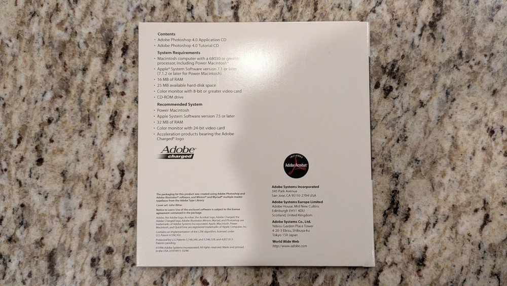 Adobe Photoshop 4.0 for Macintosh CD