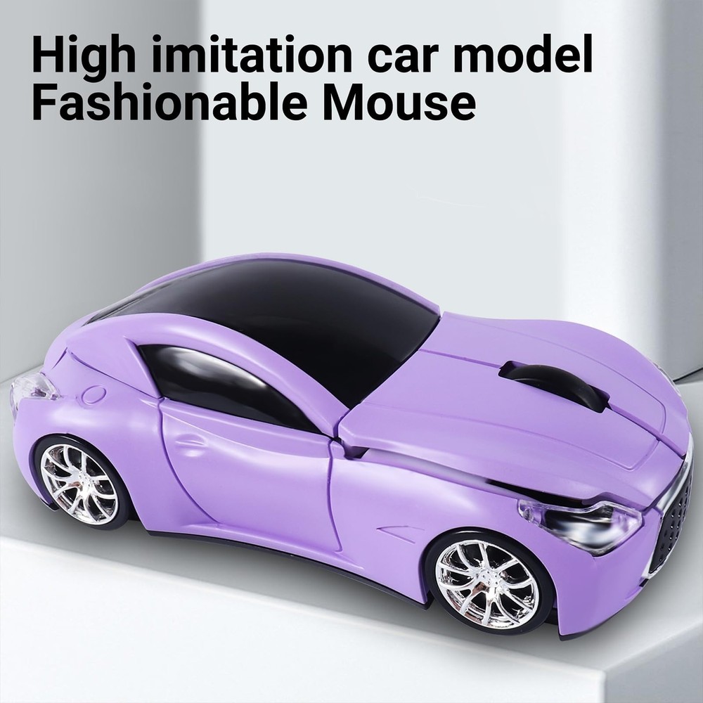 elec Space Car Mouse, Wireless Mouse (Purple) Purple