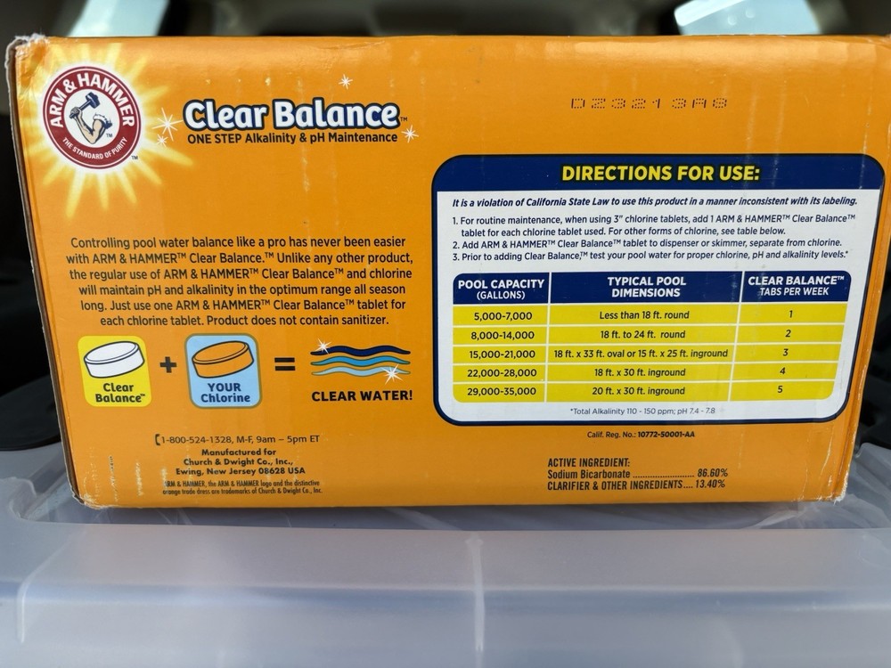 Clear Balance Swimming Pool Maintenance Tablets, 24Count