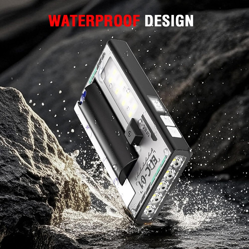 Portable Pocket LED Flashlight Magnetic USB Rechargeable Mini Torch Work Lights