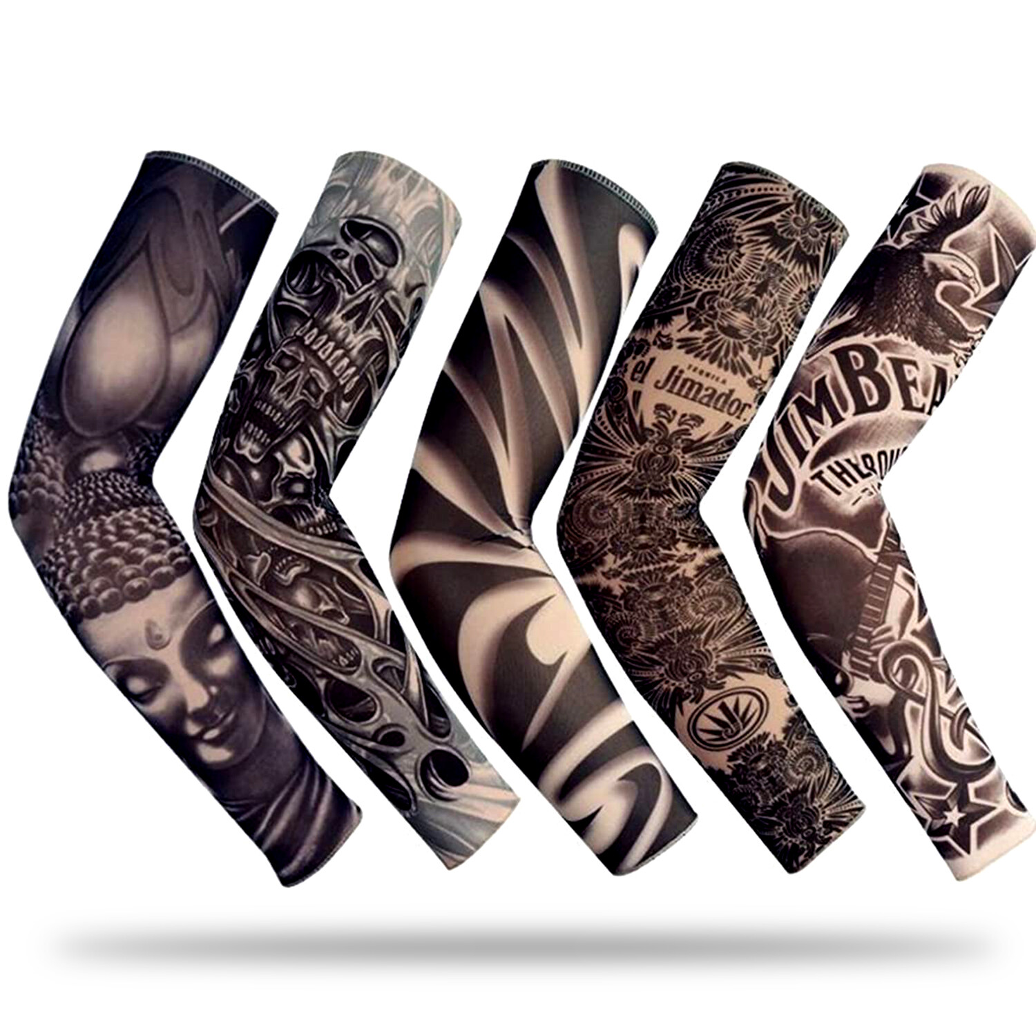 10 PCS Tattoo Cooling Arm Sleeves Cover Basketball Golf Sport UV Sun Protection