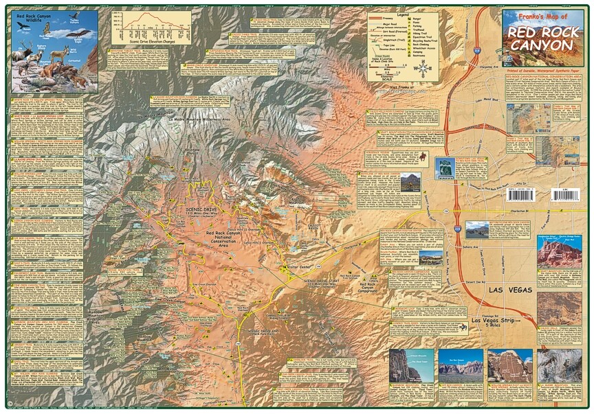 Red Rock Canyon Nevada Adventure Laminated Map