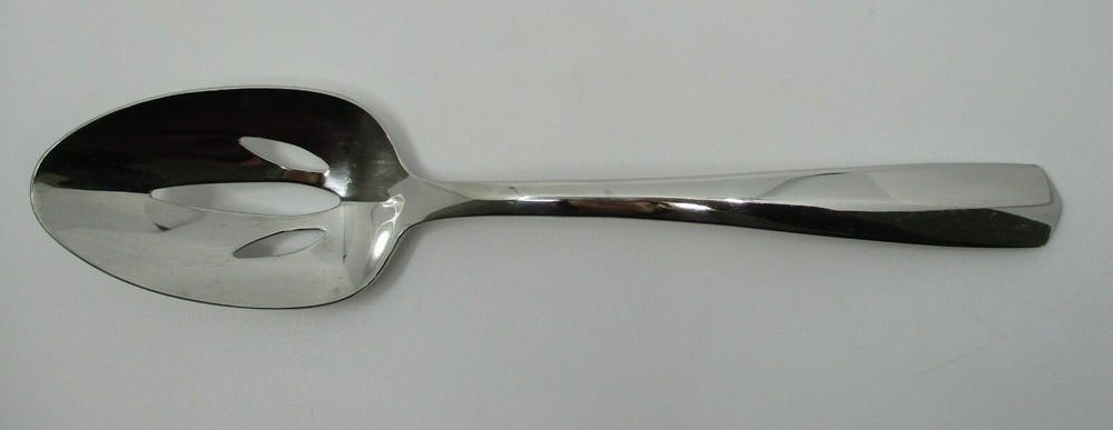 ONEIDA STAINLESS EQUATOR PIERCED SERVING SPOON   - 8 5/8" 02F