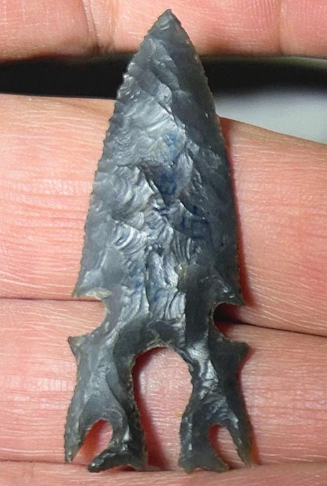 Flint Knapped Arrowhead Modern Eccentric Very Thin Crab Claw