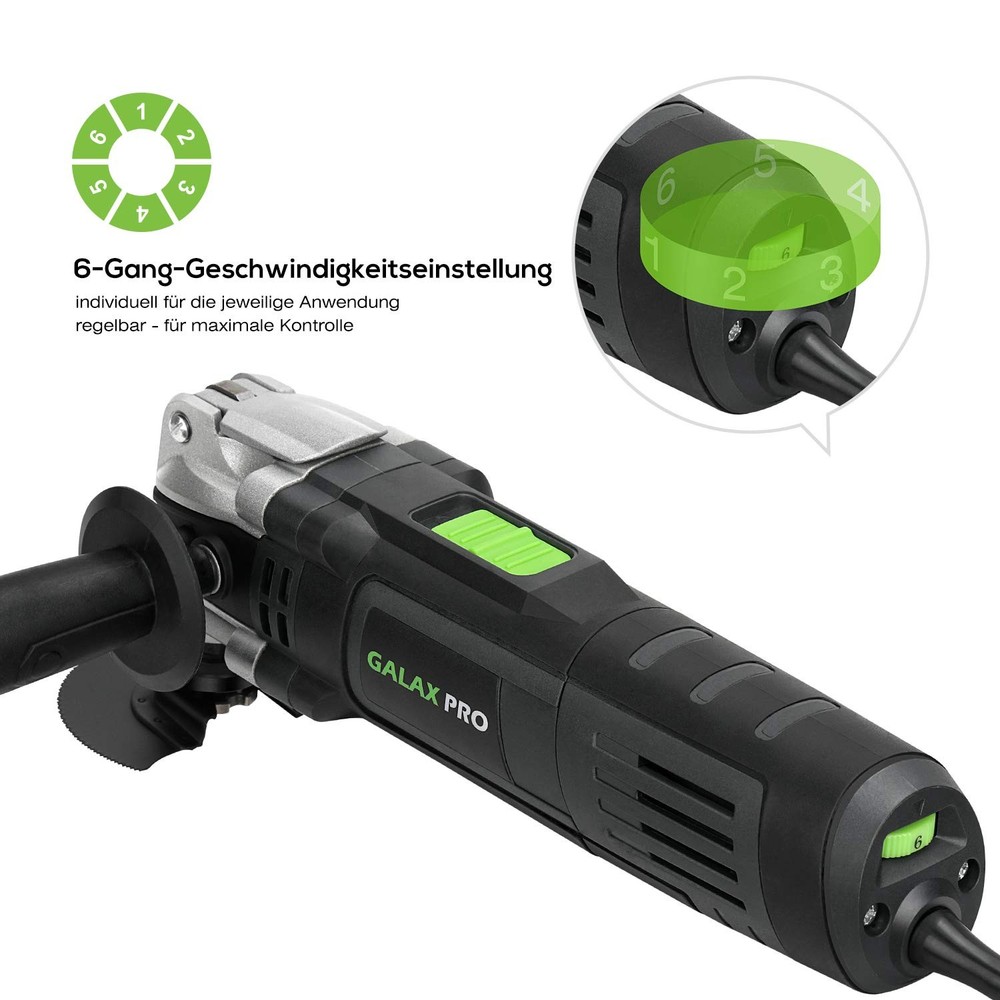 GALAX PRO 3.5A 6 Variable Speed Oscillating Multi Tool Kit 12.8 inches, Gray