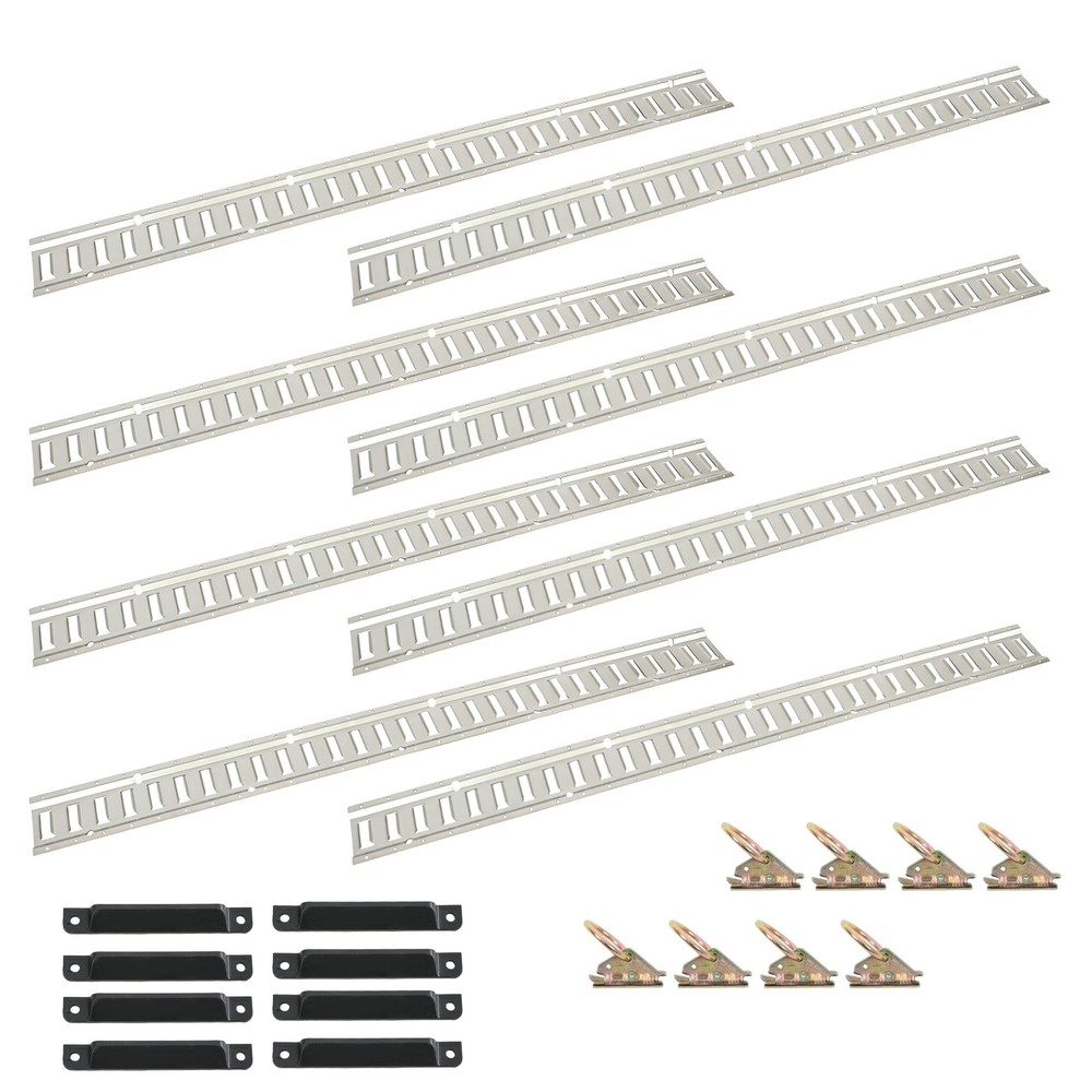 Labwork E Track Rail Tie-Down Kit Etrack Kit 5' Rails End Caps & O Ring Anchor