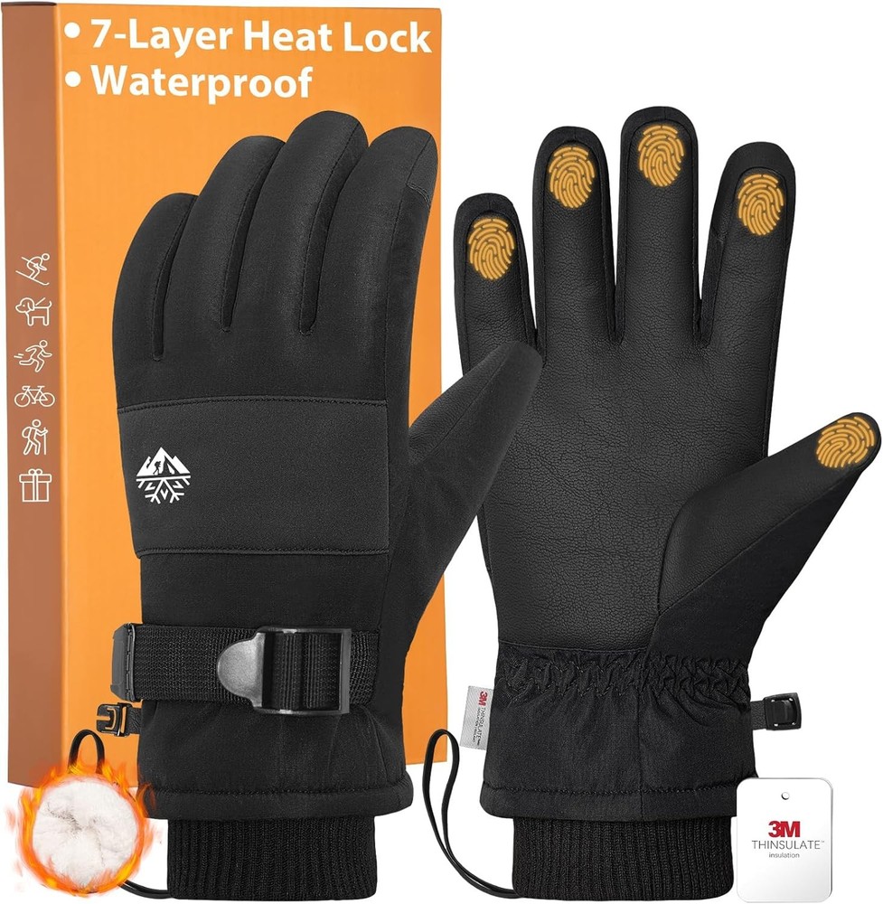Pixel Panda Winter Gloves Waterproof Thermal