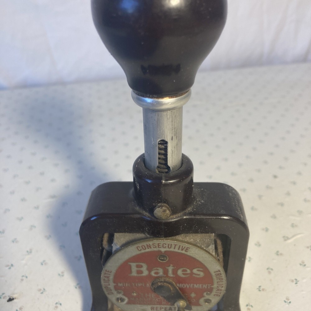 Vintage Bates Numbering Machine 6 Wheels Style E
