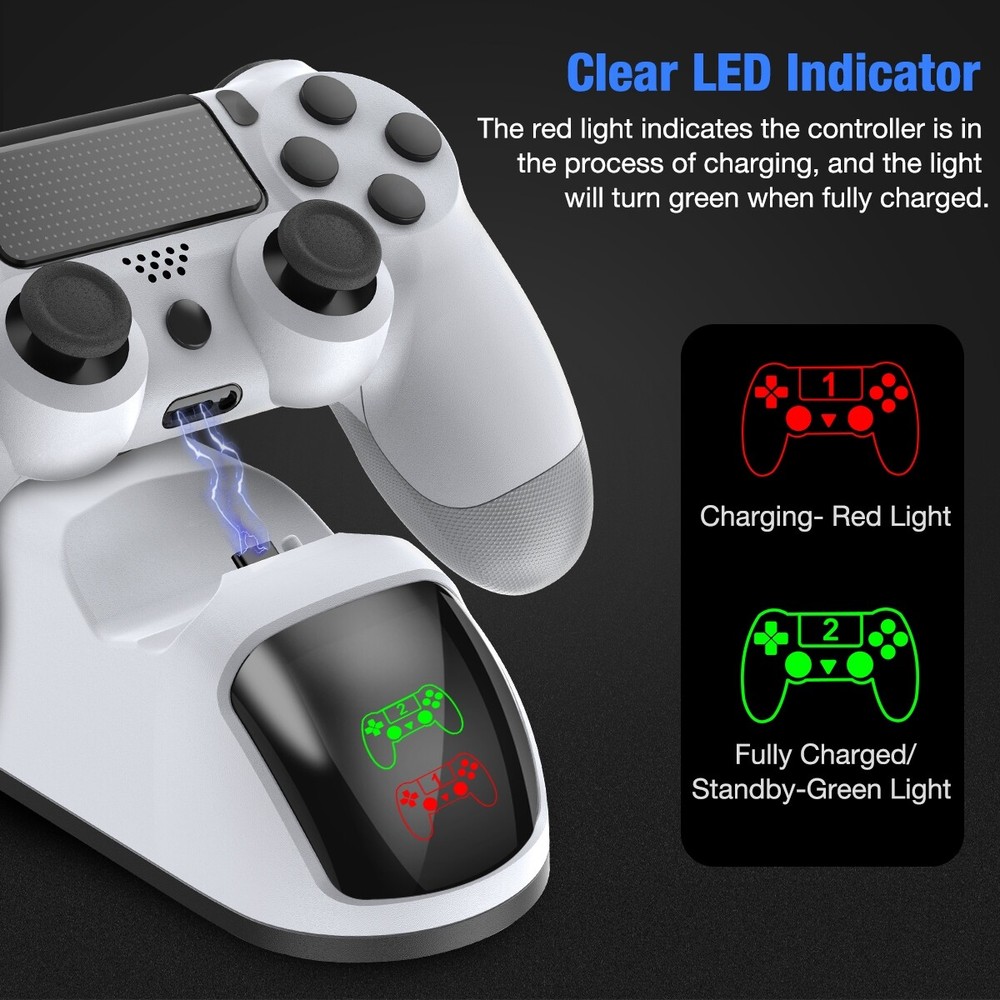 Wireless PS4 Controller USB Charger Charging Station For Dualshock Playstation 4
