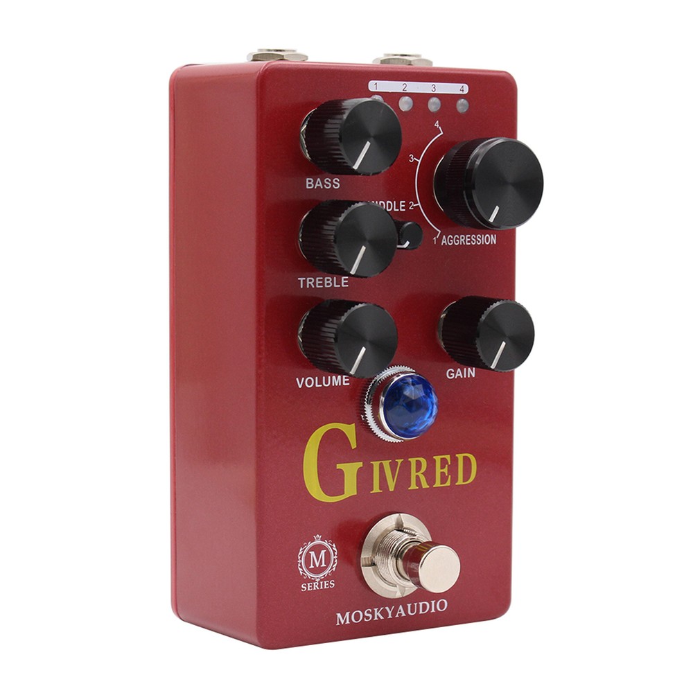 MOSKYaudio Compact Multi-Effects Pedal Preamp/Overdrive/Distortion 4 Models