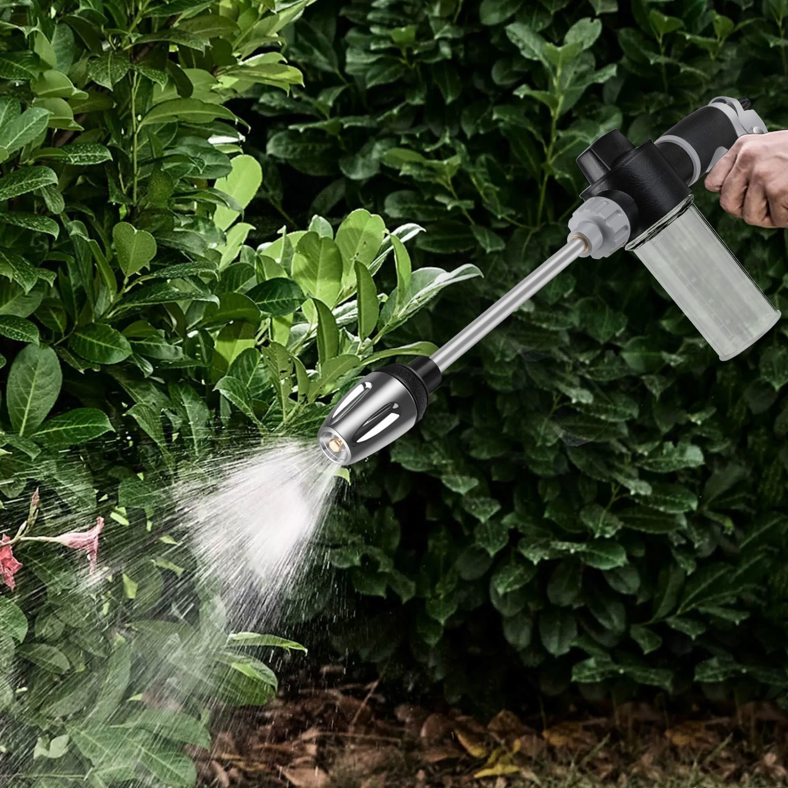 Car Wash Foam Gun High Pressure Water Garden Hose Nozzle Soap Foam Sprayer BK/OR