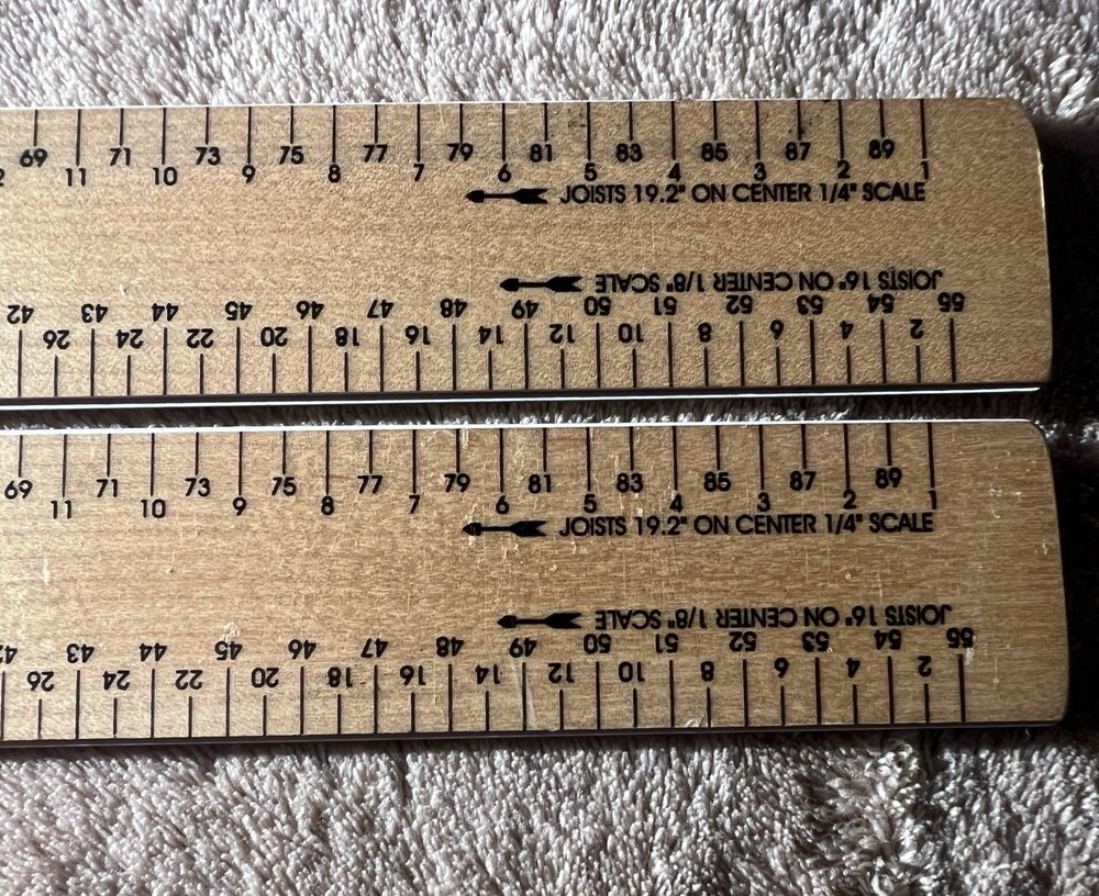 Drafting Architect 19in Ruler Carpenter Construction Advertising Ruler