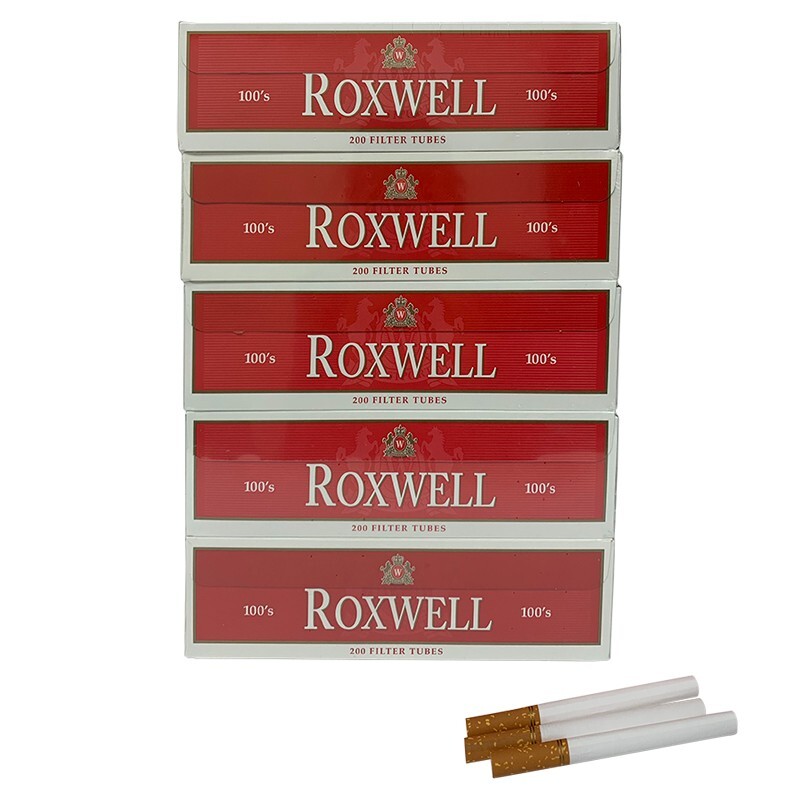 10000 Cigarette Filter Tubes 100s Size Red Original Pre Rolled Tubes by Roxwell
