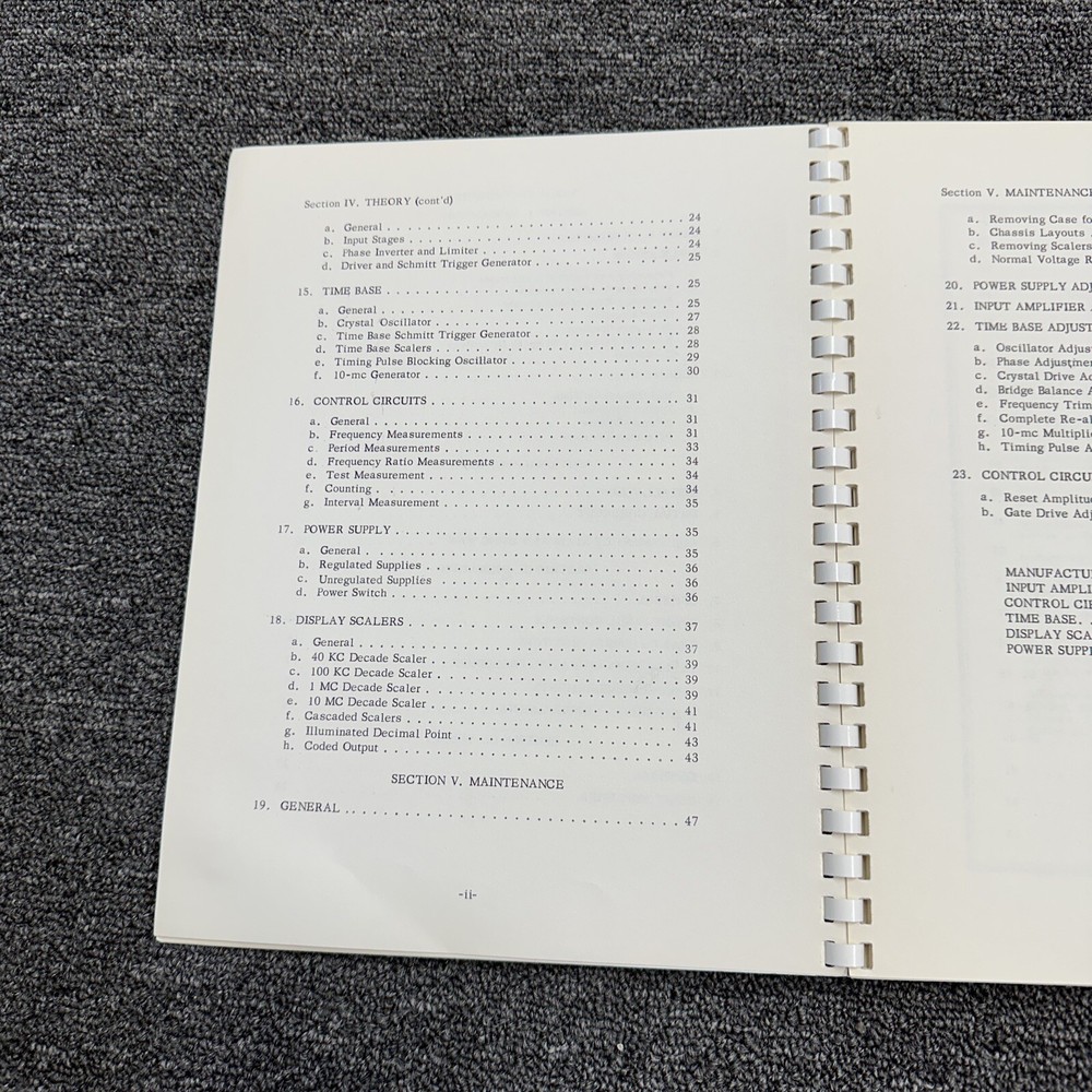 Laboratory For Electronics (L.F.E) 501A Time/Rate Indicator Instruction Manual