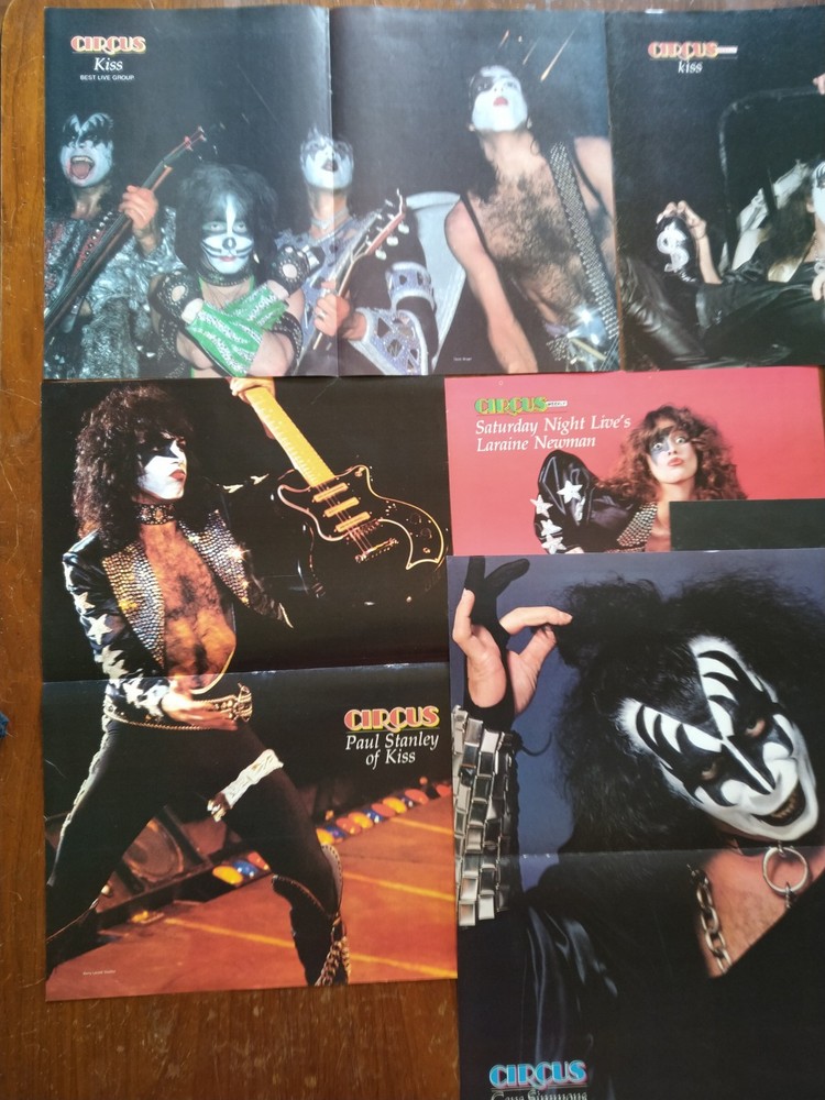 KISS Vintage CIRCUS Magazine centerfolds. 9 total. Excellent!
