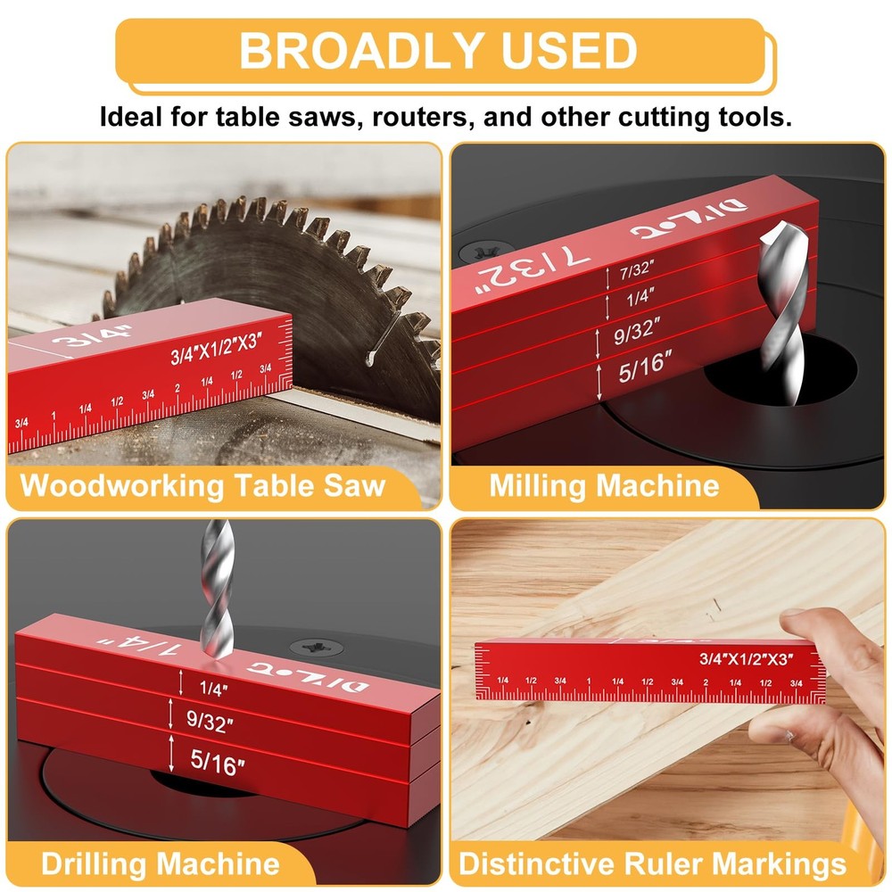 Setup Blocks Woodworking, Setup Blocks Height Gauge Set, 16 PCS Setup Blocks ...