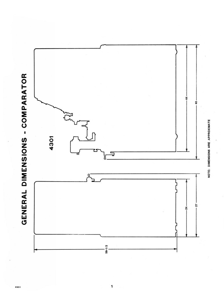 Clausing 14" Model 4301 Optical Comparator Instructions & Parts Manual #1848