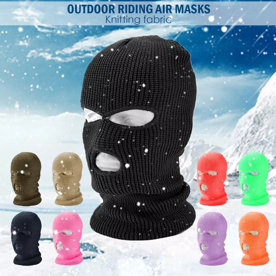 3 Hole Full Face Mask Winter Ski Cap Balaclava Beanie Tactical Warm Hat US