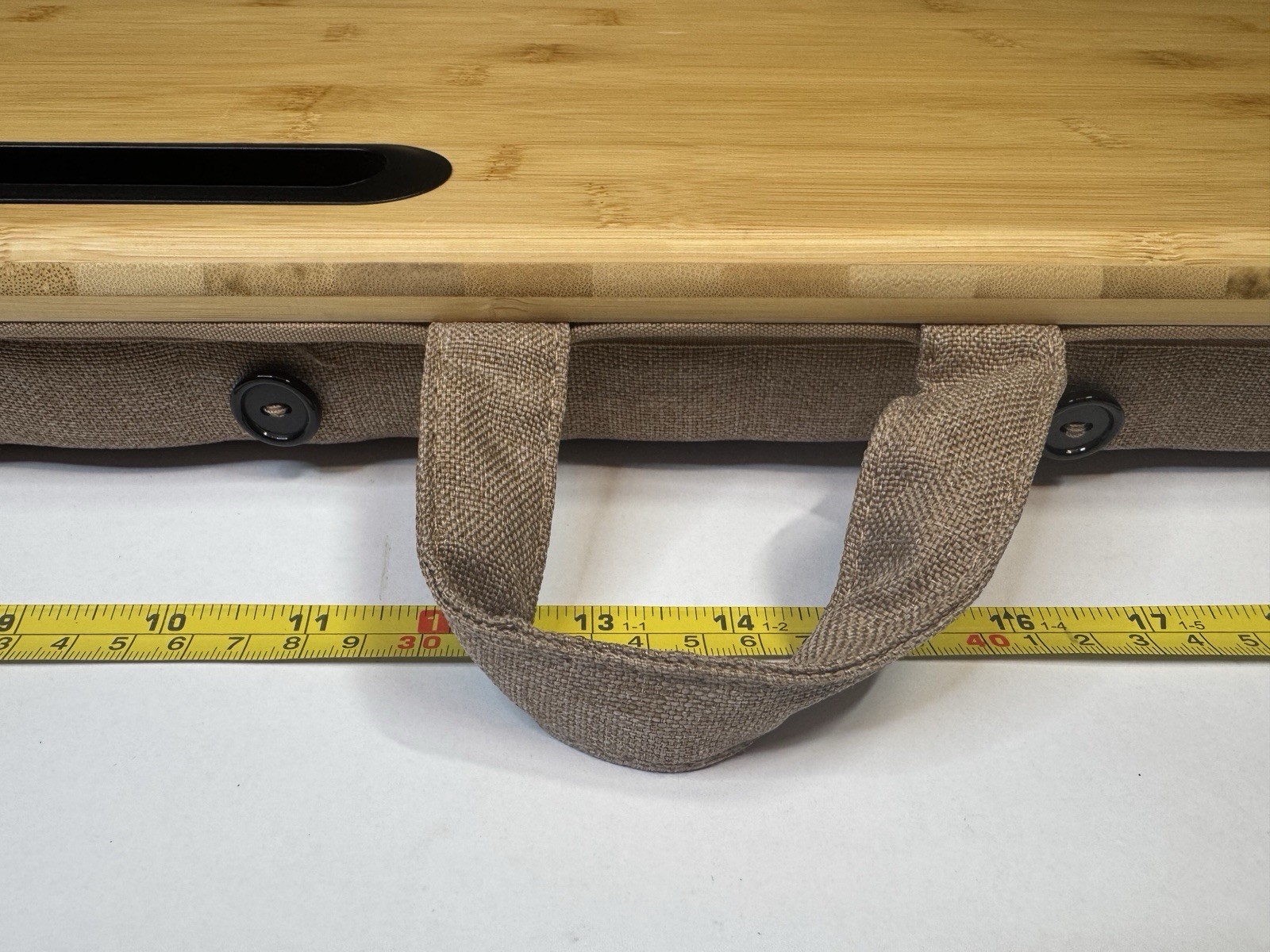 Wishacc Portable Bamboo Lap Desk Laptop Stand Working w/Handle Home Office Wood