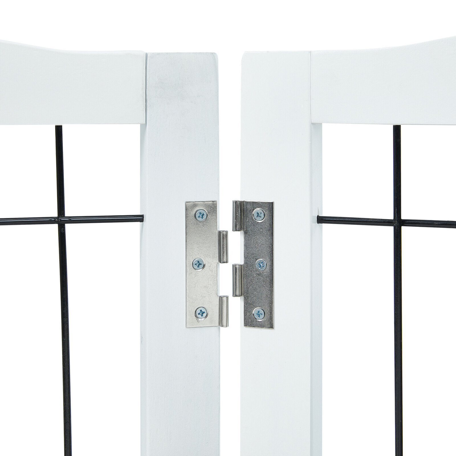 VEVOR Free Standing Dog Gate 32x96.5 inch Freestanding Pet Gate Foldable White