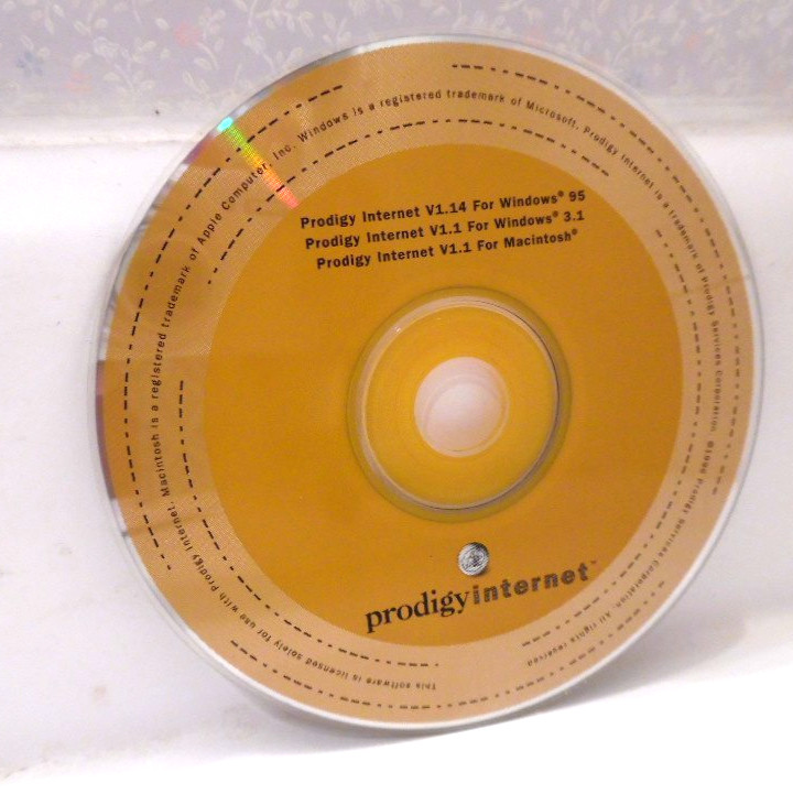 5 Vintage Prodigy Internet CDs