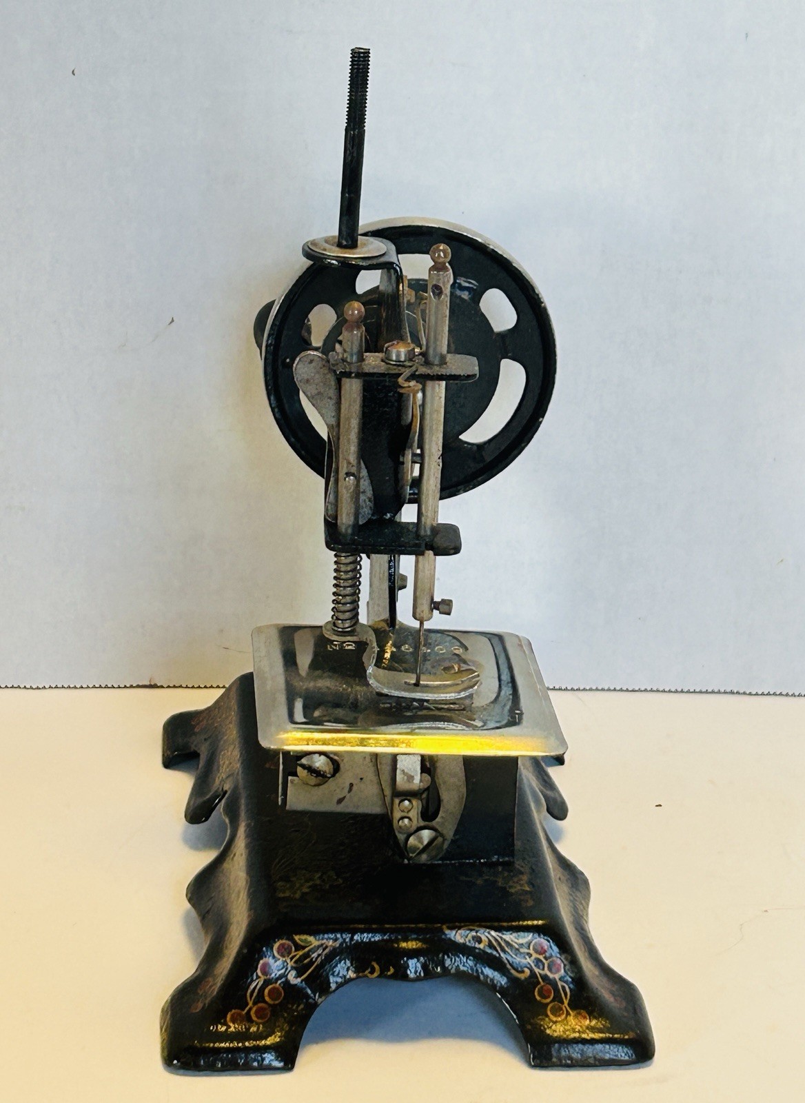 Antique Muller Toy Sewing Machine Hand Crank Stenciled 19th C. Germany