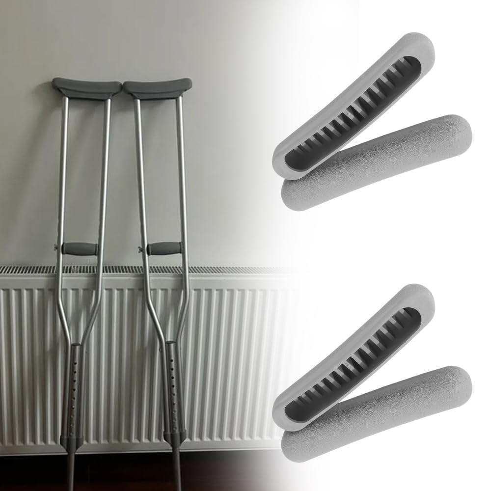 2Pcs Underarm Crutch Pad Replacement, Grey Padding, Pads,