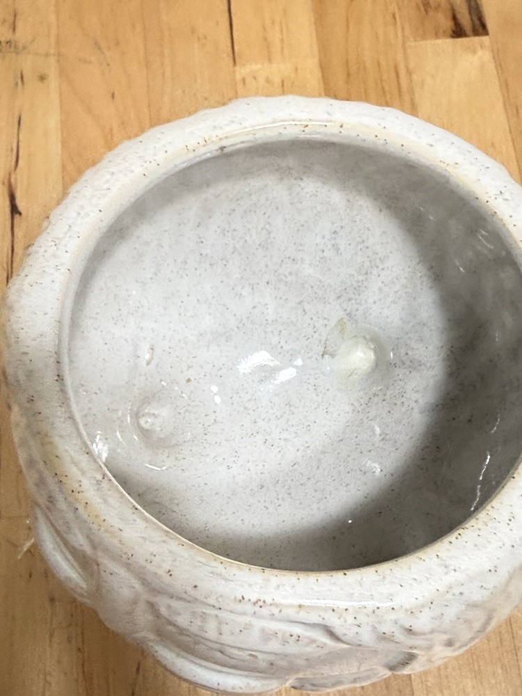 Small Ceramic Pot With face NWOT