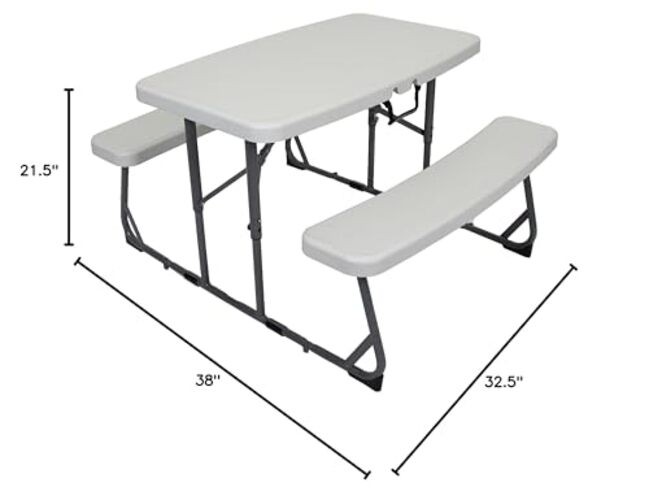 Compact Portable Picnic Table – Foldable Space-Saving Design with Locking Kids