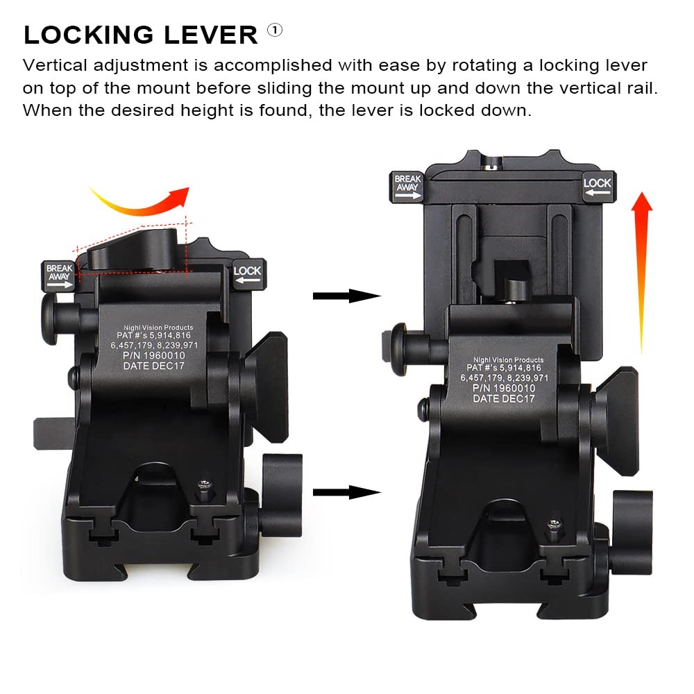 Night Vision Goggles NVG Mount Metal Helmet Mount Fully Modular Interface Sys...