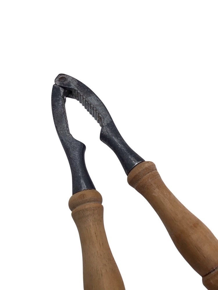 Vintage Wood Handle Nutcracker 7” Rustic Kitchen Tool Farmhouse