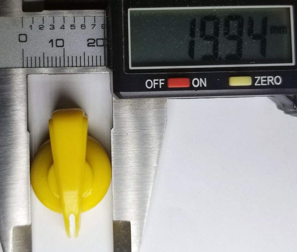 Yellow Chicken Head Knobs with Brass Insert and Set Screw 3 Pcs