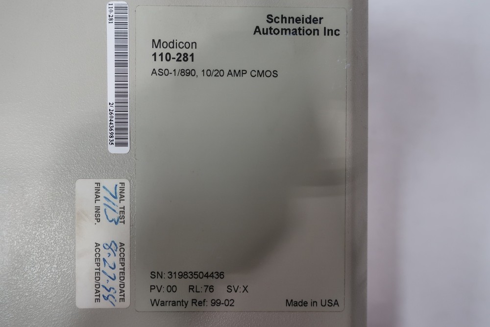 Modicon 110-281 Servo Positioner