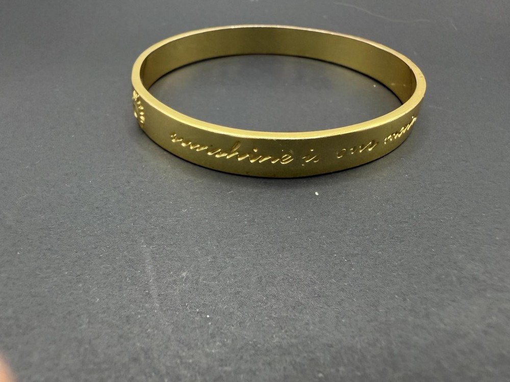 Lilly Pulitzer Gold-Tone Engraved Bangle Bracelet