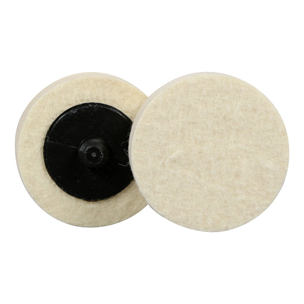 100 Pack - 2" BHA Polish Plus Quick Change Felt Buffing Discs Roloc Type R