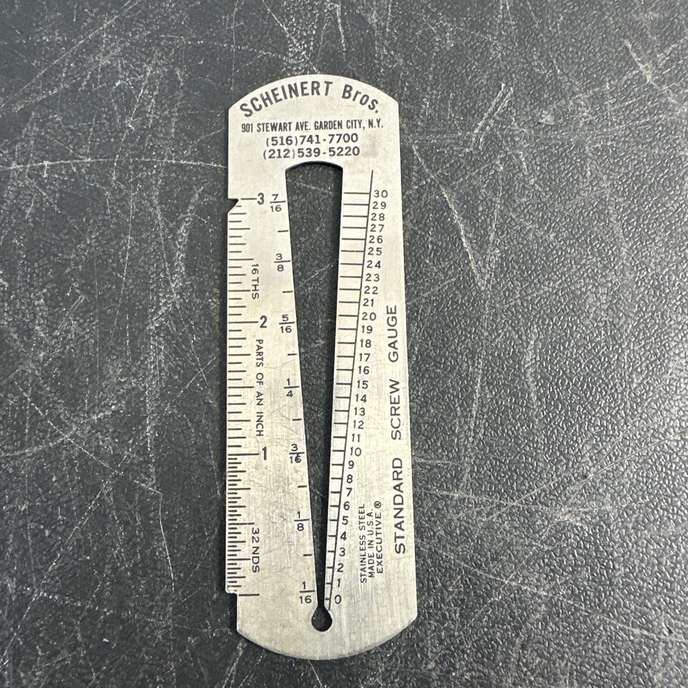 Vintage Scheinert Bros Standard Screw Gauge