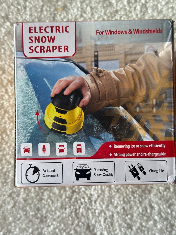 Electric Snow Scraper For Windows and Windshields / Rechargeable