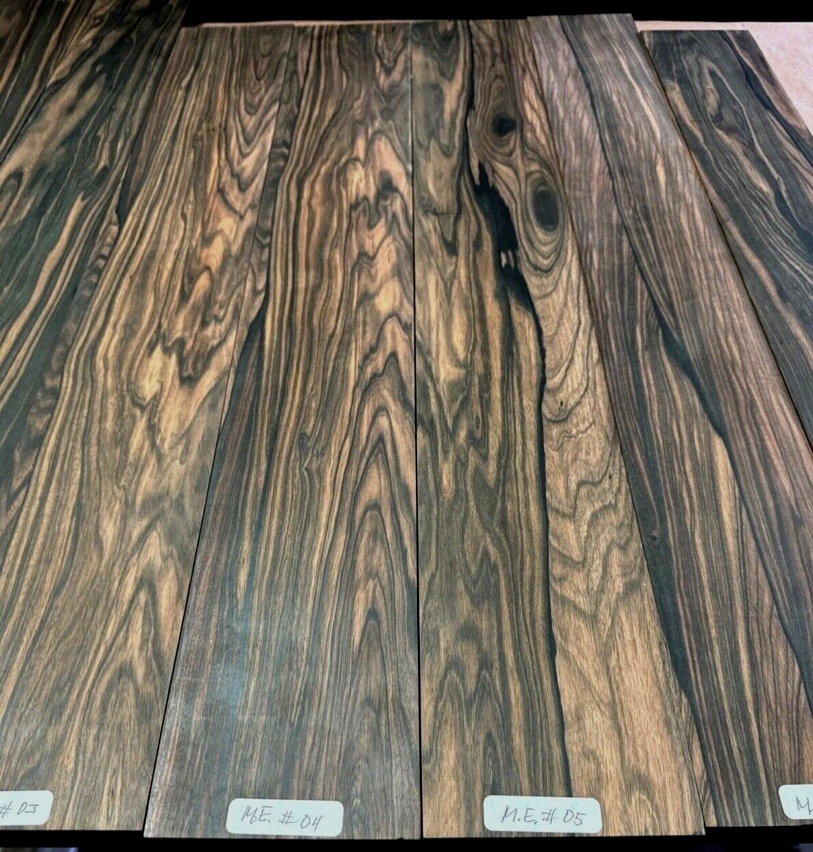 MUN EBONY ELECTRIC GUITAR NECKS, EXHIBITION GRADE