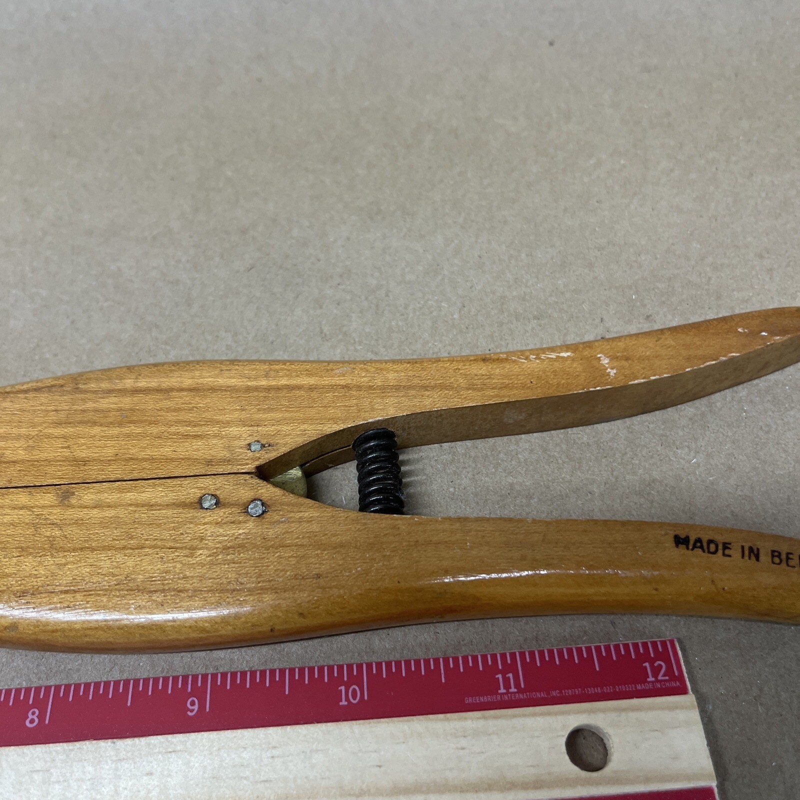 VINTAGE GLOVE STRETCHER • Wear Right, Wood With Metal Spring • 14”