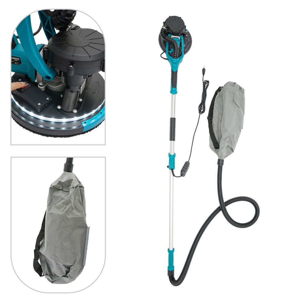 Dustless Electric Ceiling Wall Sander Variable Drywall Sanding Machine 800-1800R