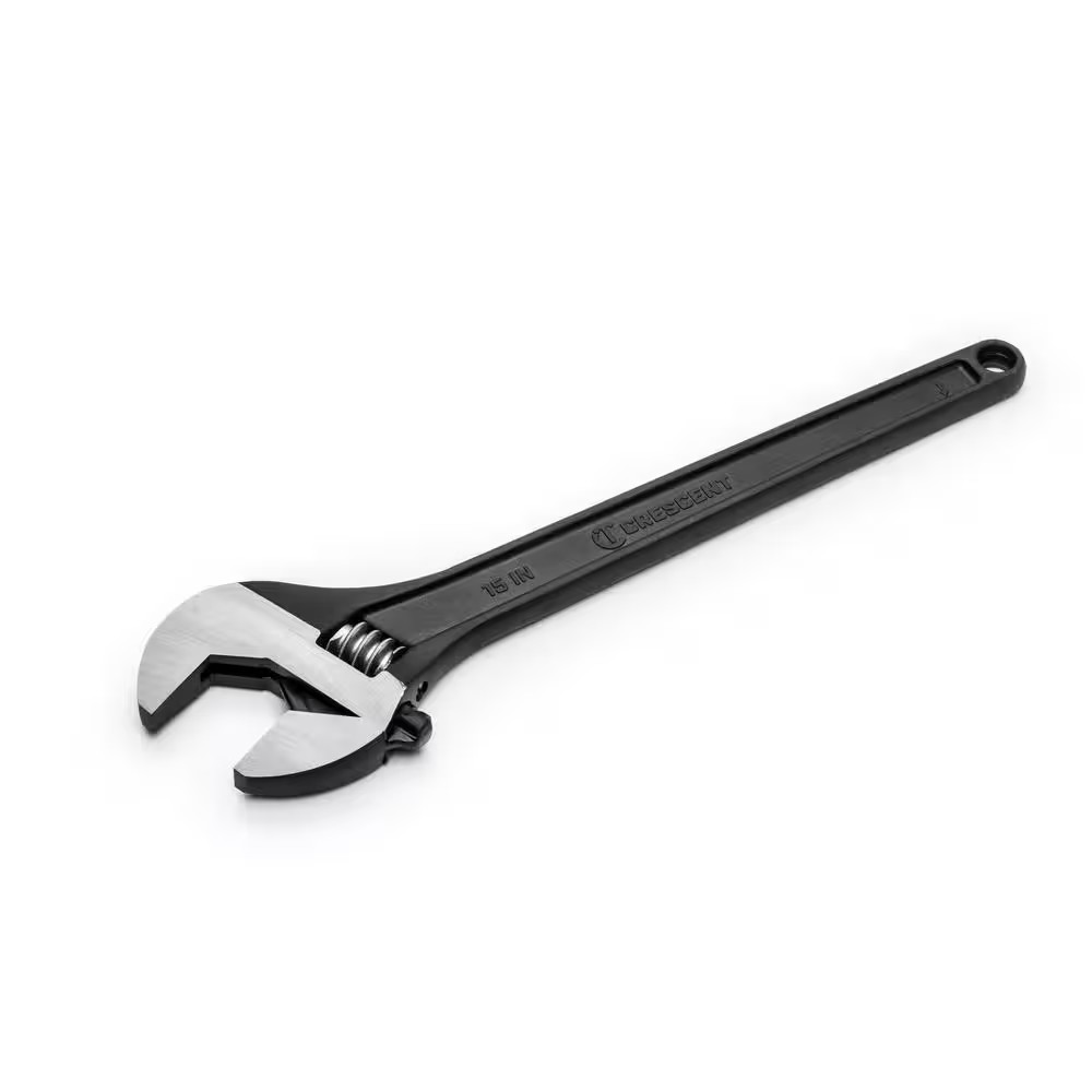 15 In. Black Oxide Adjustable Wrench