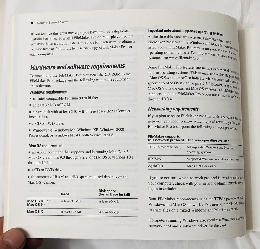 File Maker Pro 6 Getting Started Guide | Vintage User Manual Only | No Software