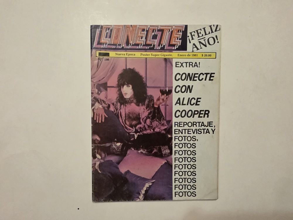 1981 Conecte Kiss Mexican Poster Music Magazine
