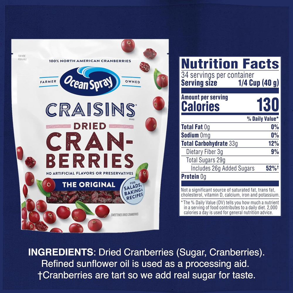Dried Cranberries, Original, 48 Ounce